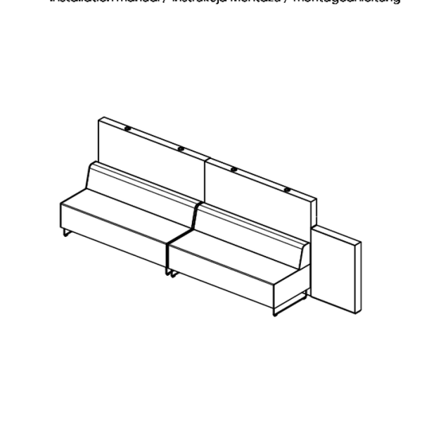 quadra module - sofa -  installation manual